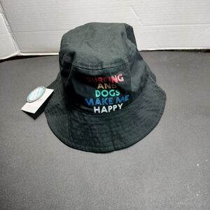 Surfer dude bucket hat. Surf and dogs